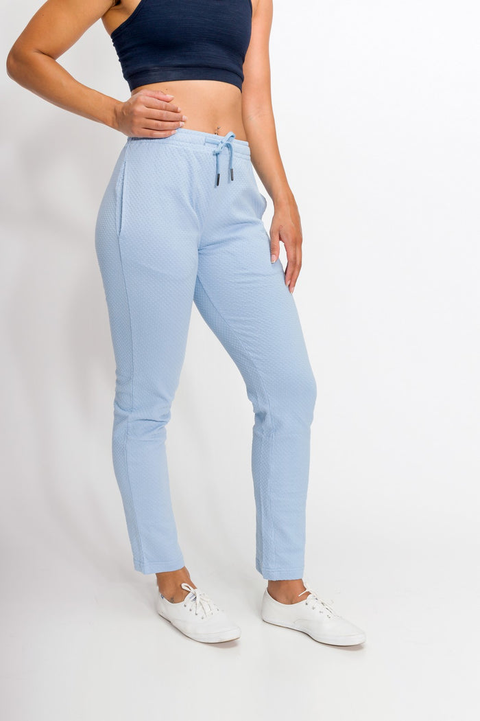 Gwen | Women's Bubble Knit Elastic Waist Band Sweatpants