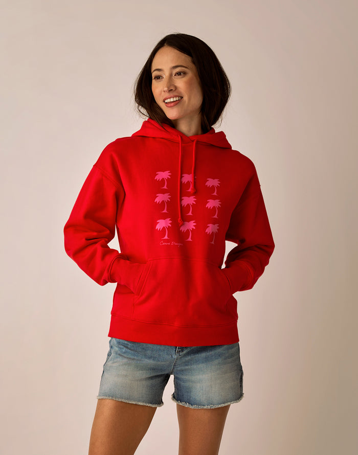 Hawthorne Hoodie: Poinsettia Grid