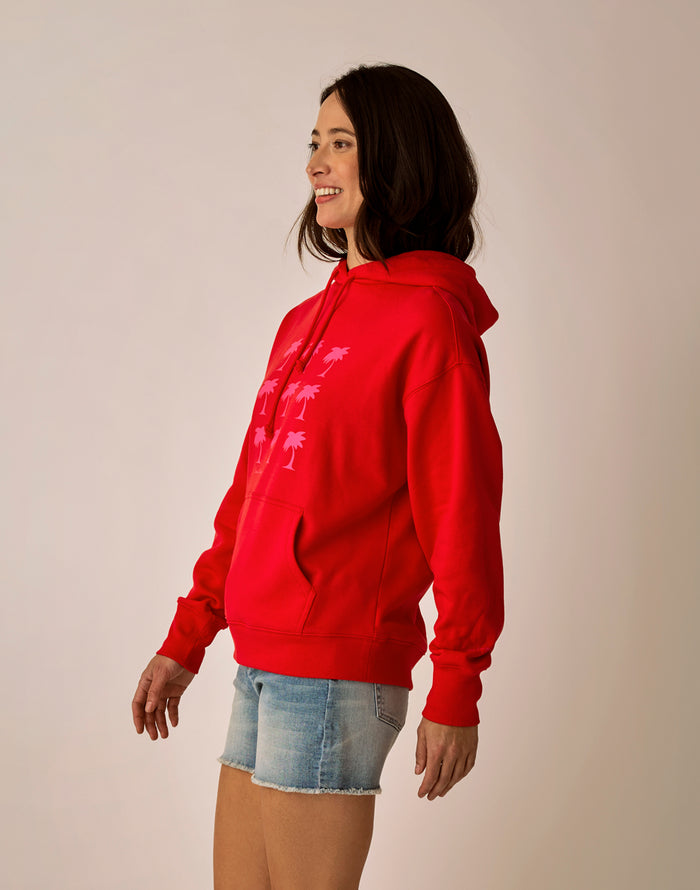 Hawthorne Hoodie: Poinsettia Grid