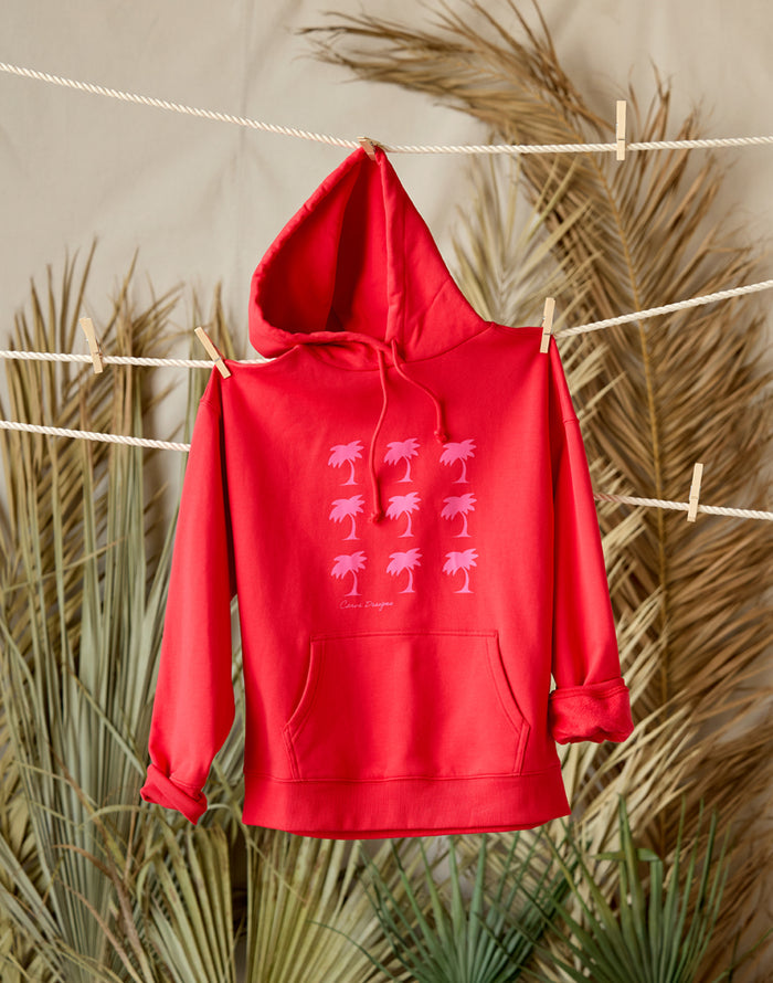 Hawthorne Hoodie: Poinsettia Grid