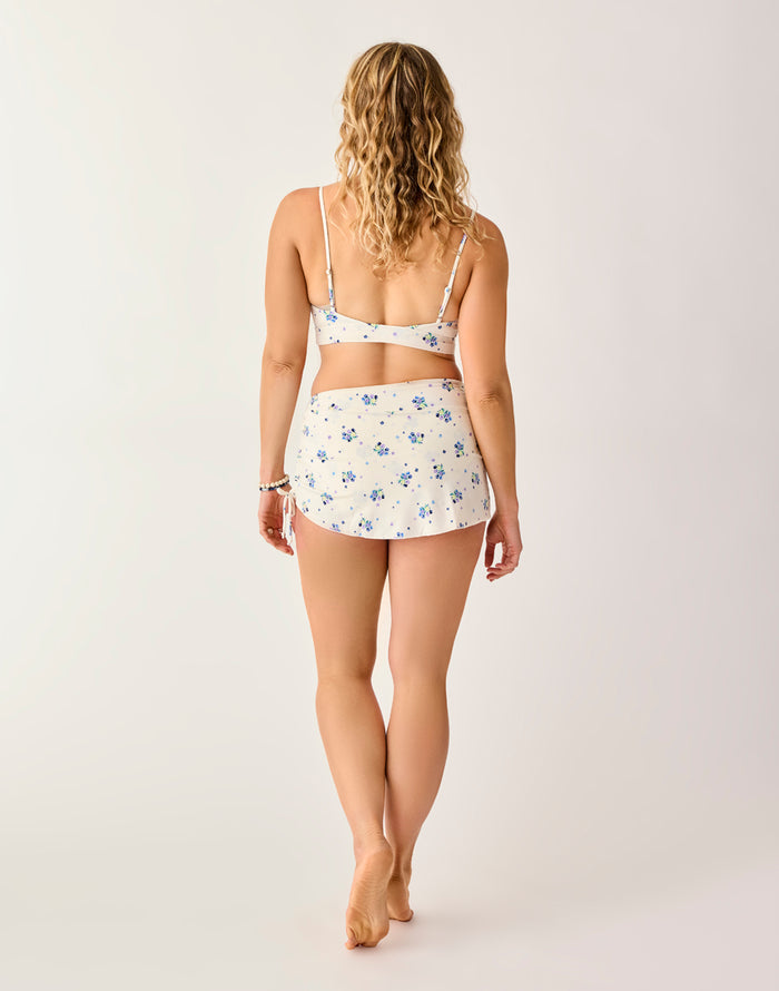 Hoku Swim Skirt: Pearl Floret