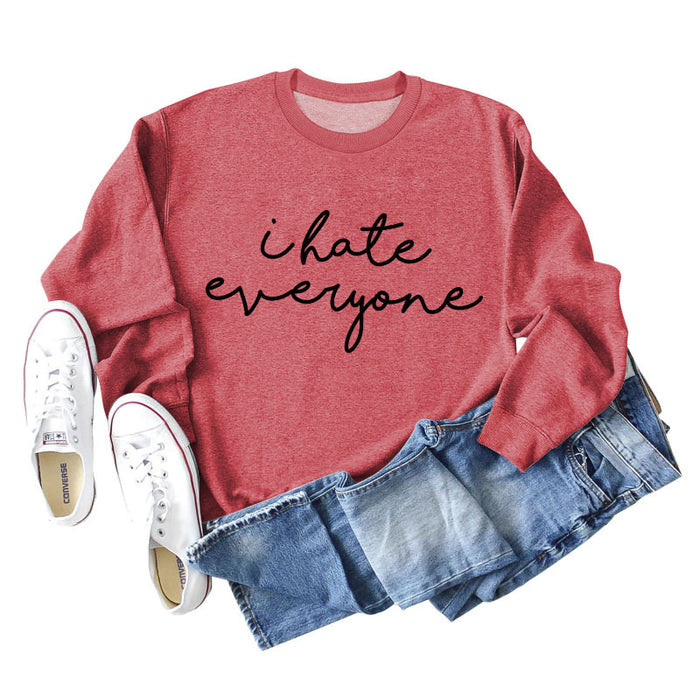 Red sweater (black font) / S