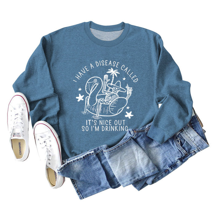 Blue sweater (white color picture) / S