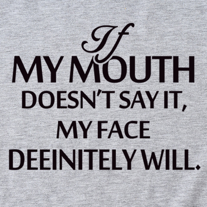If my mouth can't say it, loose-fitting short-sleeved girl