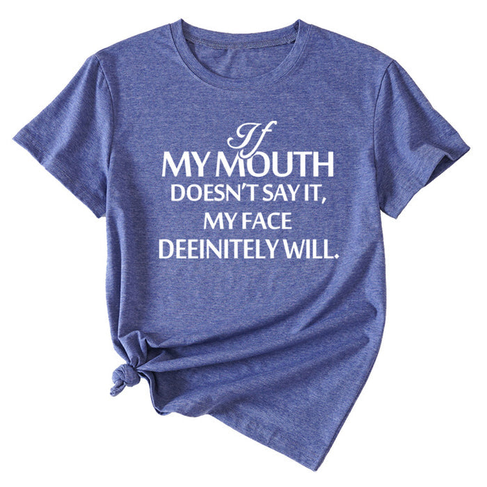 If my mouth can't say it, loose-fitting short-sleeved girl