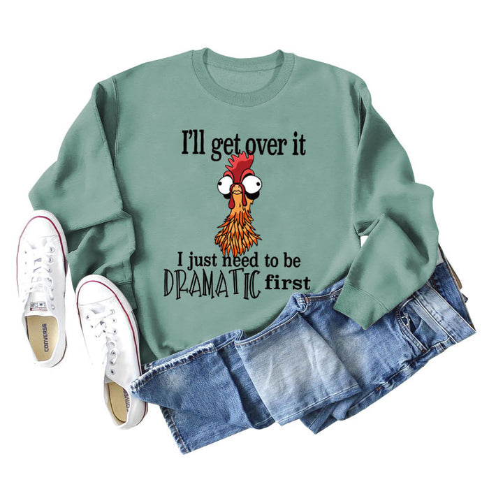 Light green sweater (black word color picture) / S