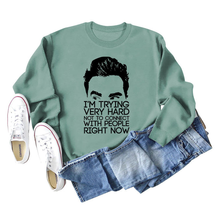 Light green sweater (black word color picture) / S