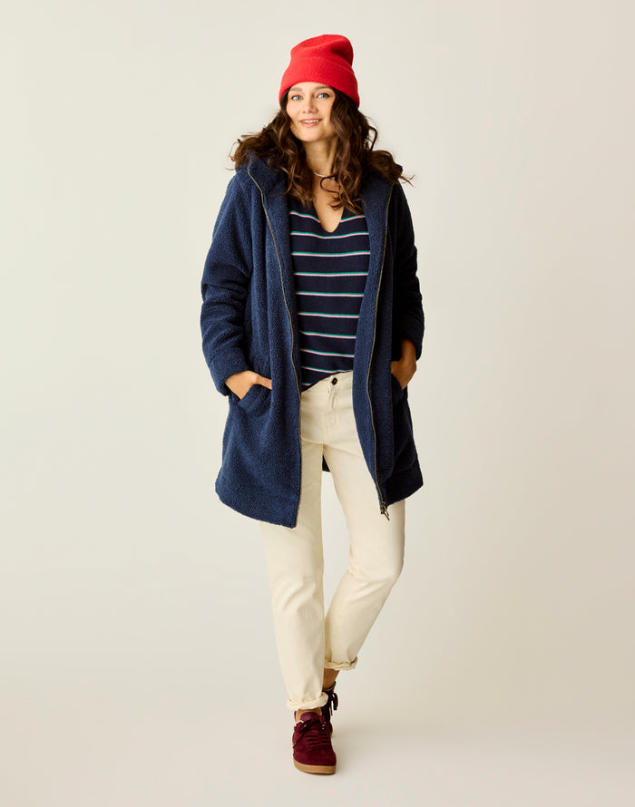 Indy Boucle Jacket: Navy