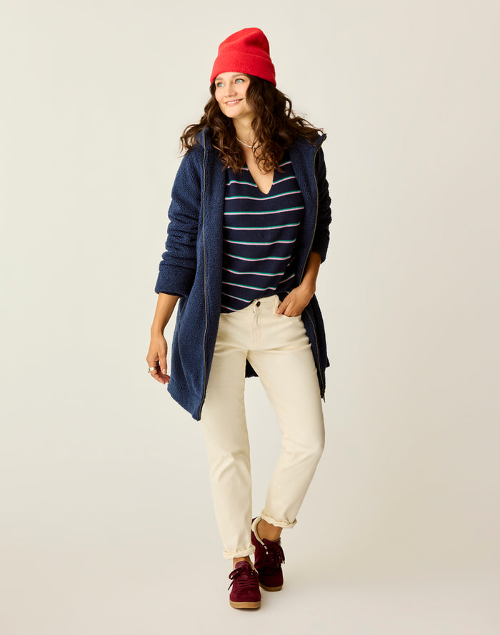 Indy Boucle Jacket: Navy