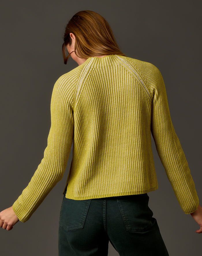 Ivy Reversible Sweater: Bright Wheat/Cream