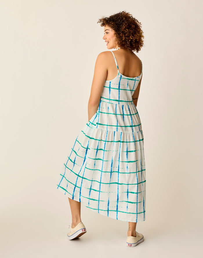 Jacey Textured Dress: Blue Aura