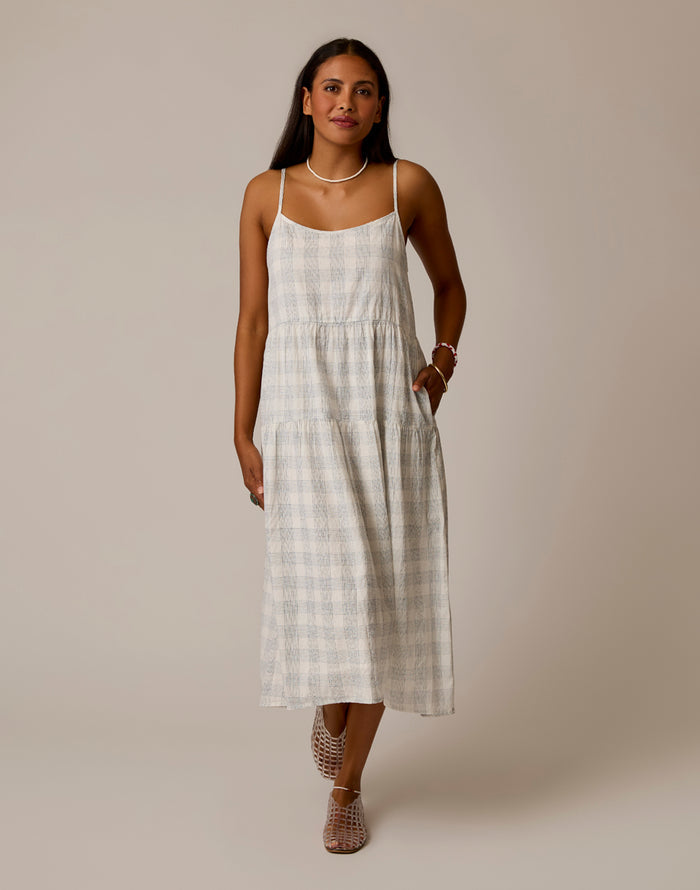Jacey Textured Dress: Crosscheck