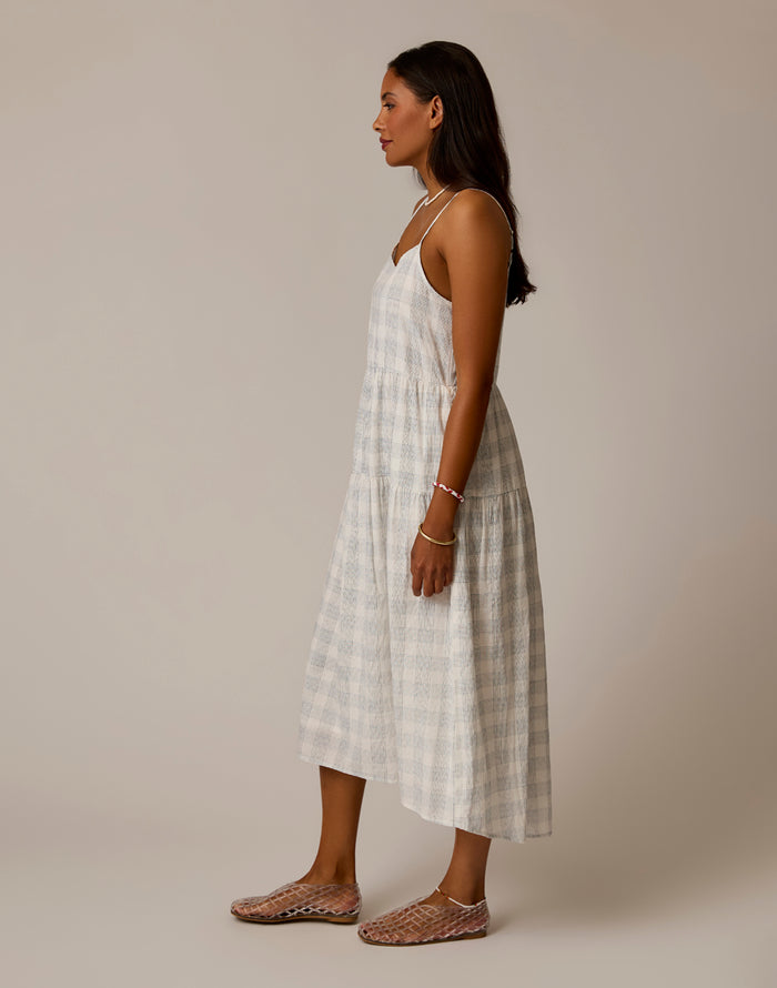 Jacey Textured Dress: Crosscheck