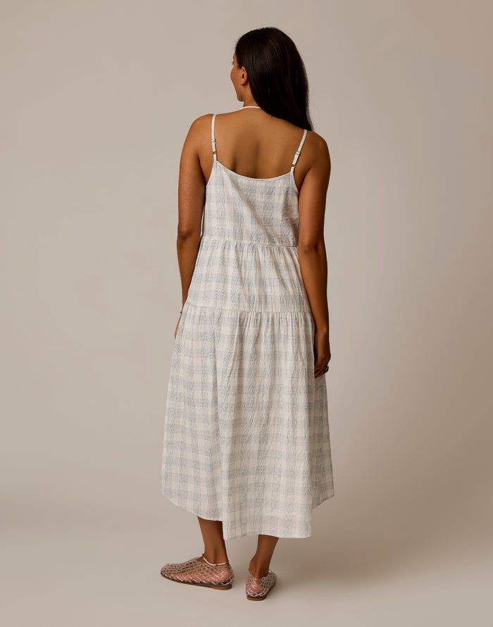 Jacey Textured Dress: Crosscheck