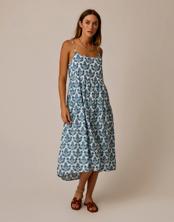 Jacey Textured Dress: Folk Floral