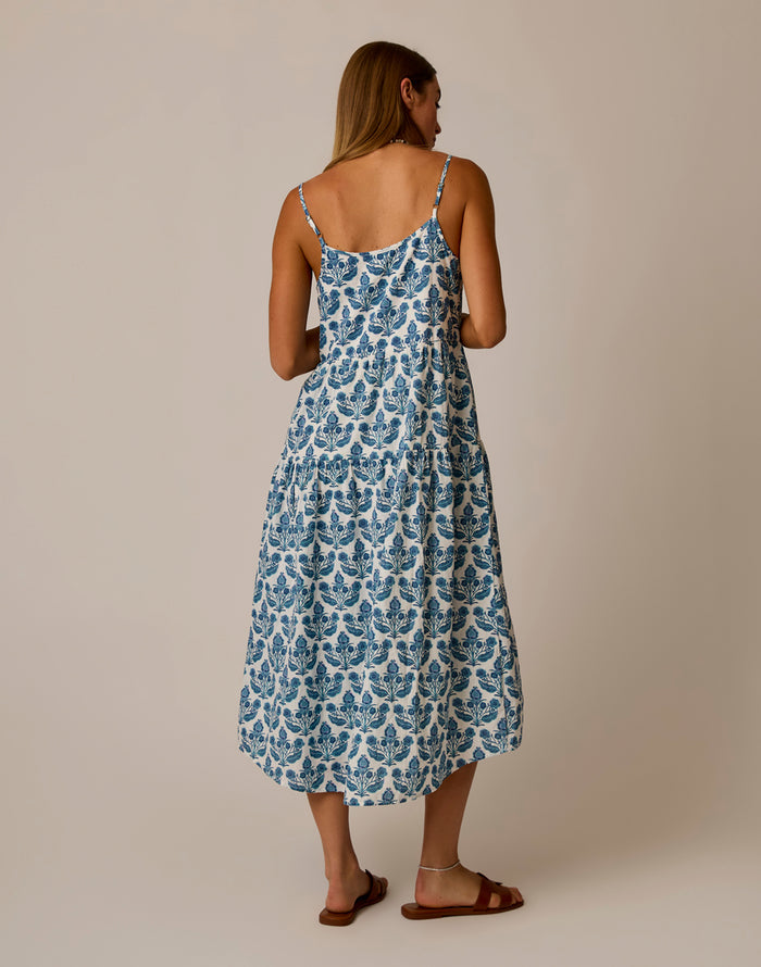 Jacey Textured Dress: Folk Floral