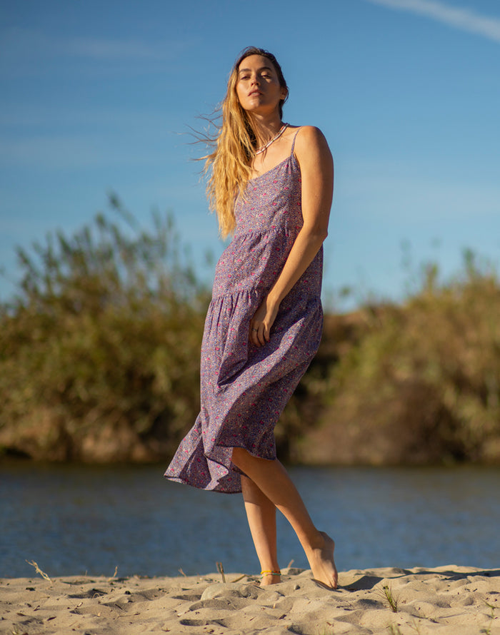 Jacey Textured Dress: Pink Garden - FINAL SALE