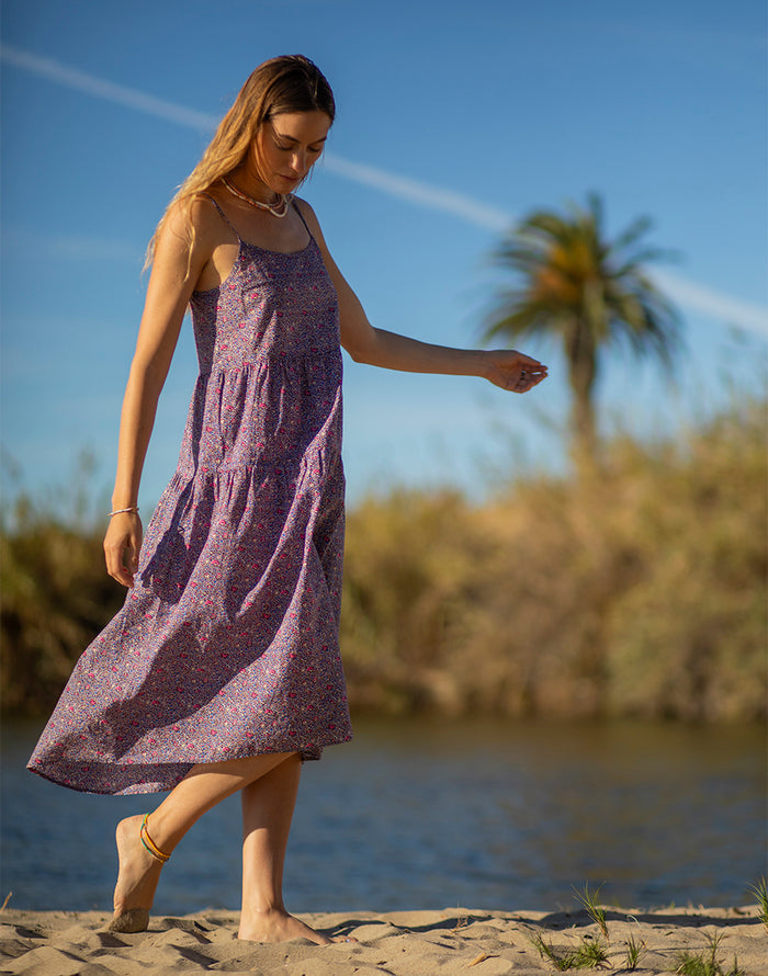 Jacey Textured Dress: Pink Garden - FINAL SALE