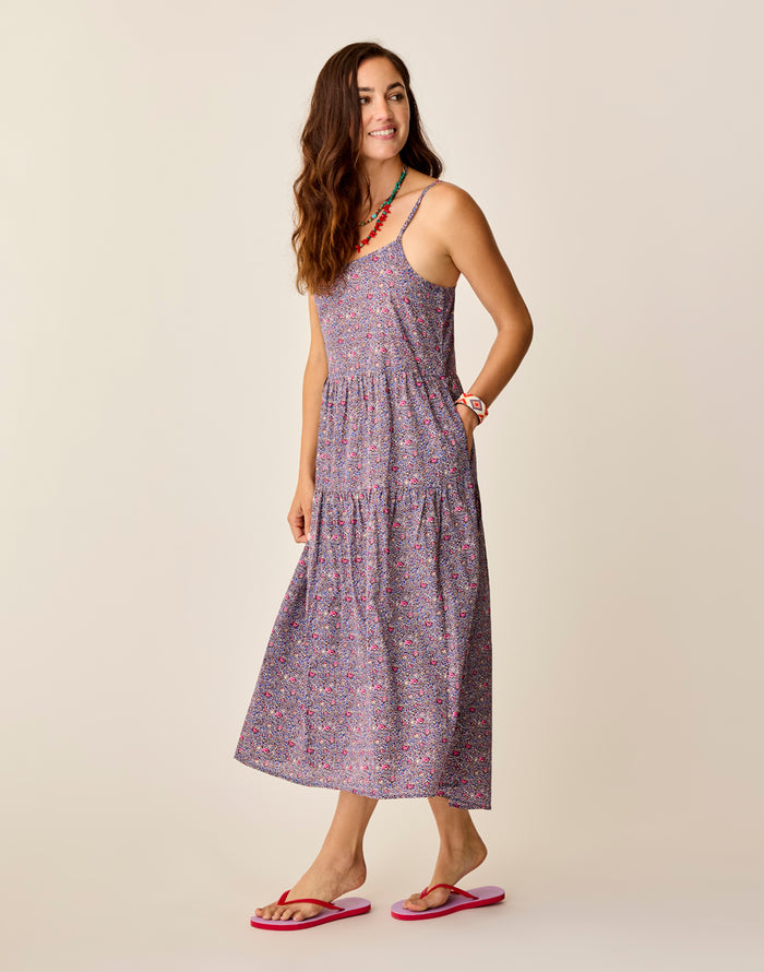 Jacey Textured Dress: Pink Garden - FINAL SALE