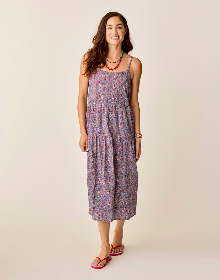Jacey Textured Dress: Pink Garden - FINAL SALE