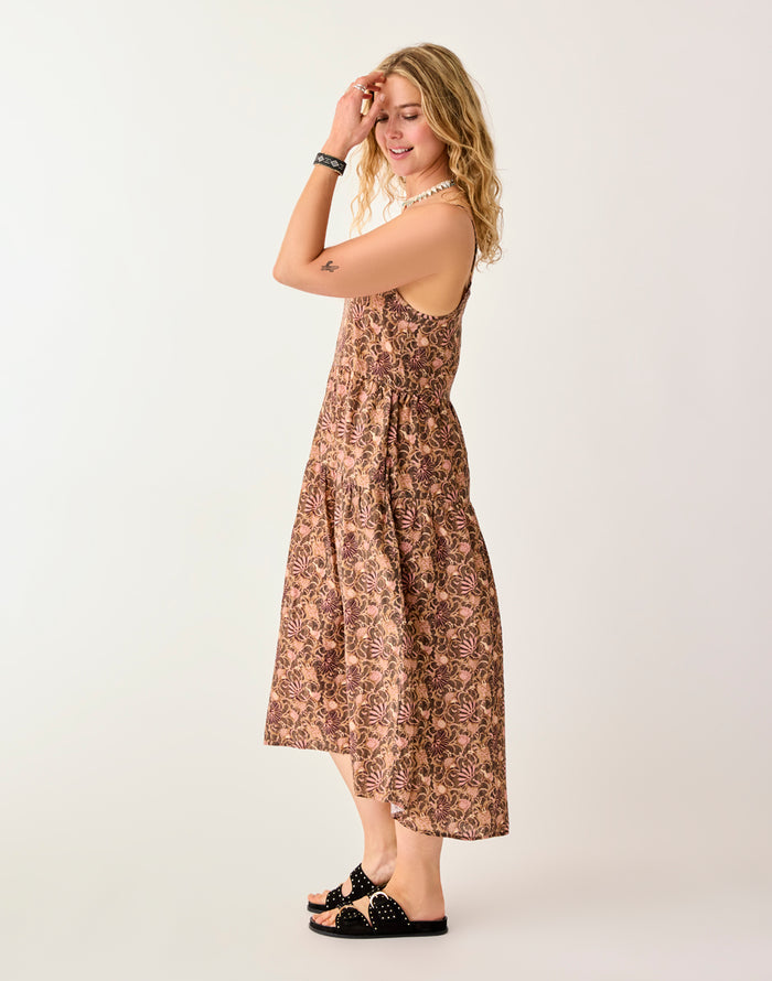 Jacey Textured Dress: Rum Floral - FINAL SALE