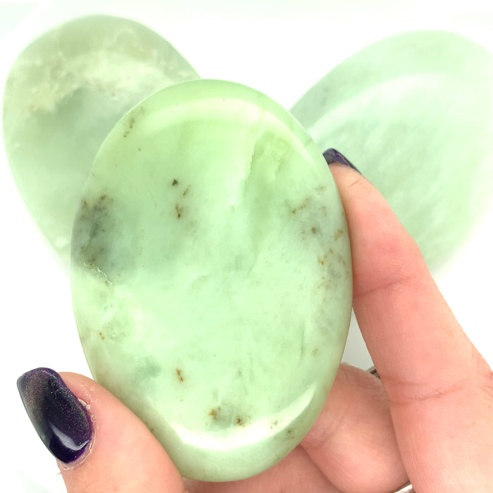 Jadeite, Green, Gemstone Palm Stones