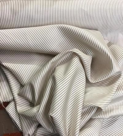 Japanized Stripe Print Poly lining - Of White / Beige