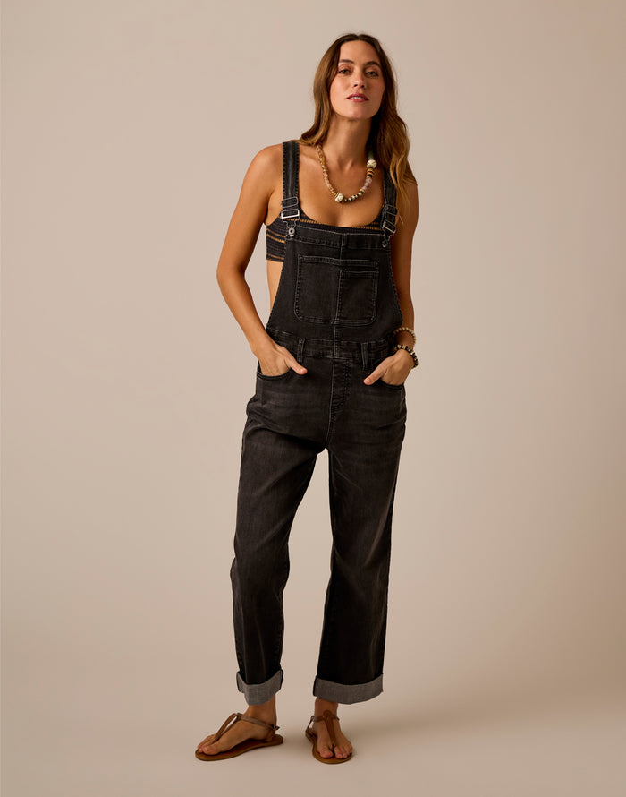 Jason Denim Overall: Washed Black
