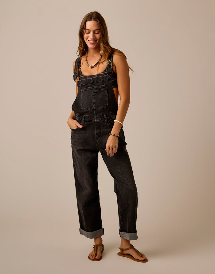 Jason Denim Overall: Washed Black
