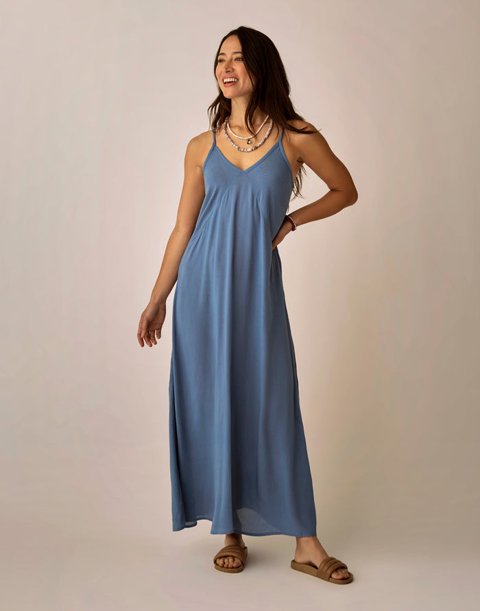Jordy Slip Dress: Captain