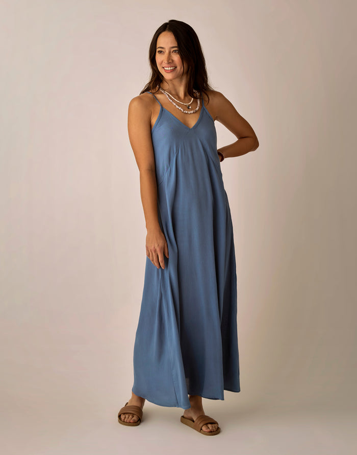 Jordy Slip Dress: Captain