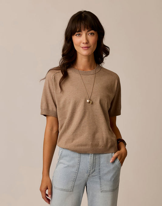 Josie Sweater Tee: Dark Barley