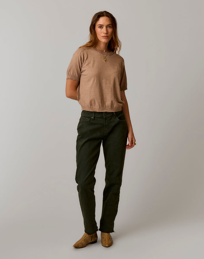 Josie Sweater Tee: Dark Barley