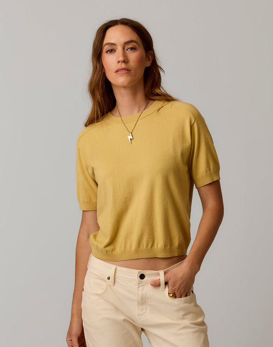 Josie Sweater Tee: Wheat