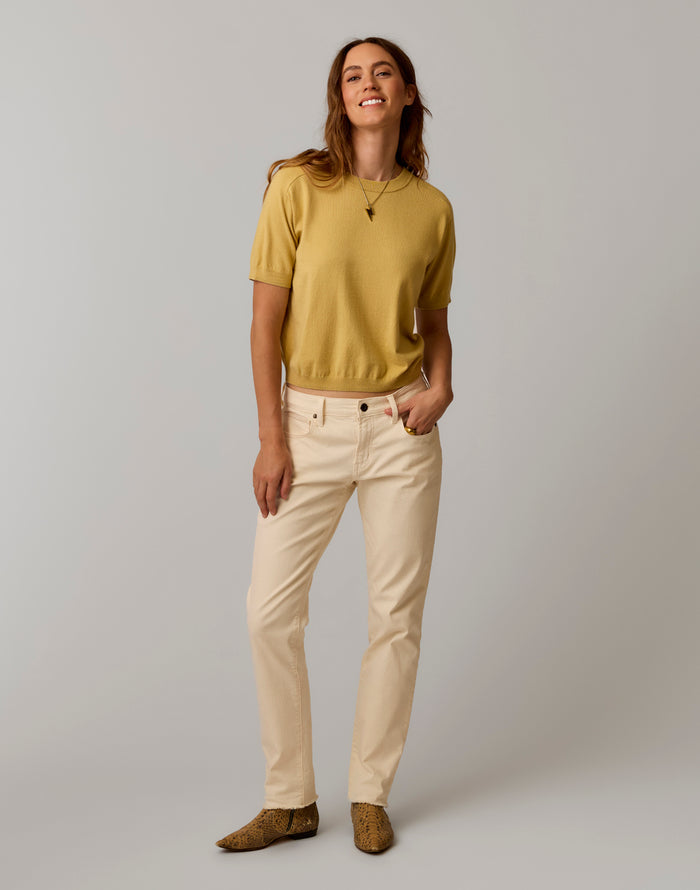 Josie Sweater Tee: Wheat