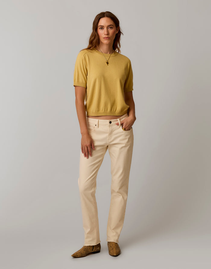 Josie Sweater Tee: Wheat