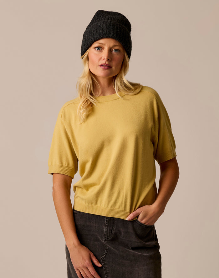 Josie Sweater Tee: Wheat