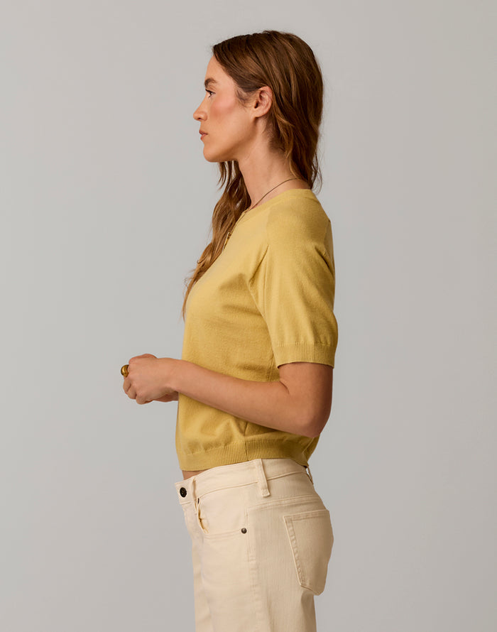 Josie Sweater Tee: Wheat