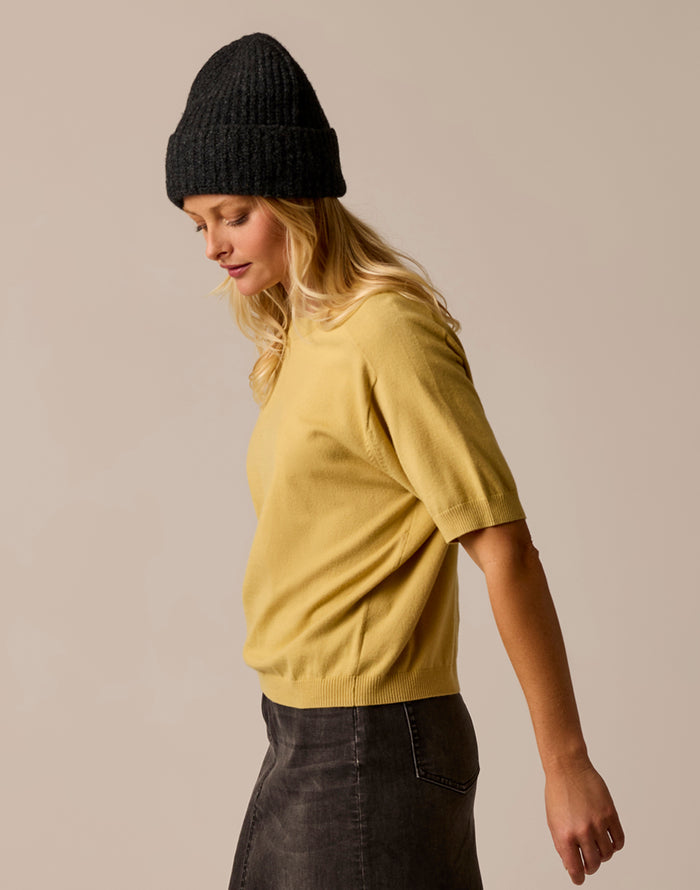 Josie Sweater Tee: Wheat
