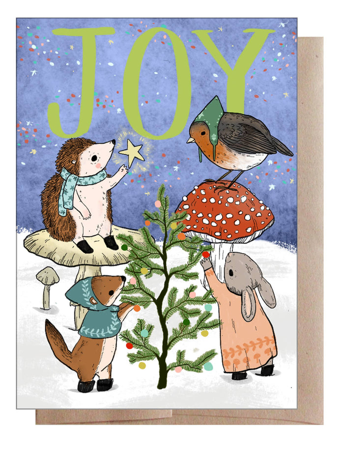Joy Holiday Card by Marika Paz