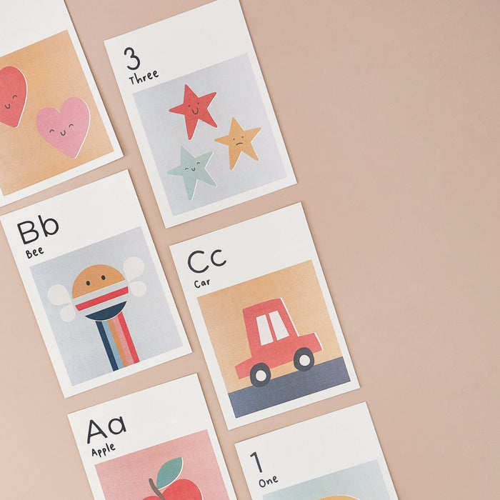 Just Bee Kids 6 Piece A4 Educational Wall Arts with ABC 123 Design