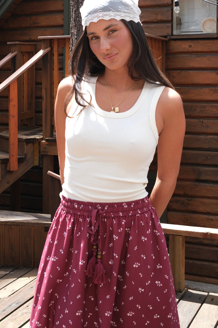 Karma Ribbed Tank Top
