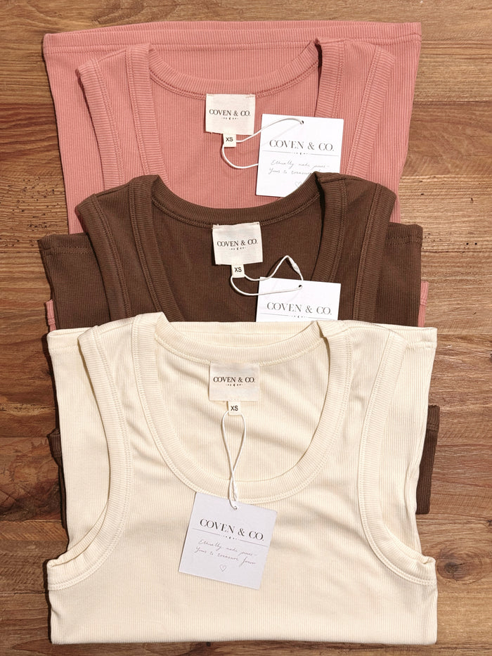 Karma Ribbed Tank Top