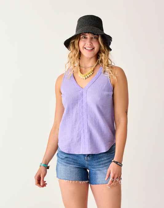 Kayla Gauze Tank: Tulip - FINAL SALE