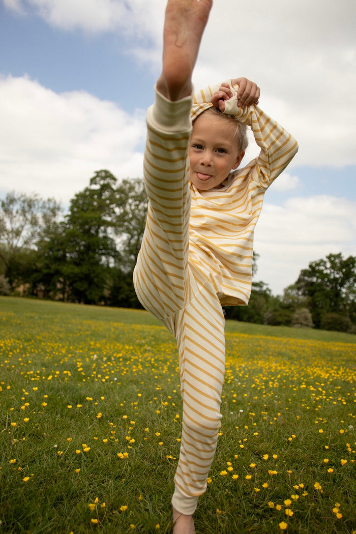 KIDS CLASSIC PYJAMA SET | CARAMEL BRETON