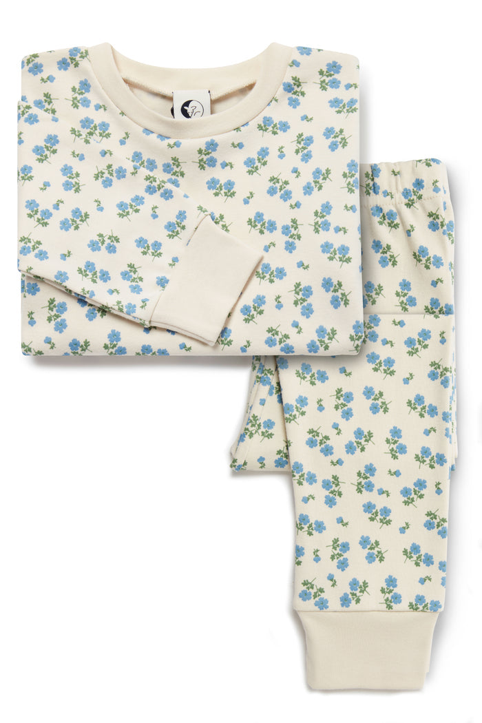 KIDS CLASSIC PYJAMA SET | TEA FLORAL BLUE
