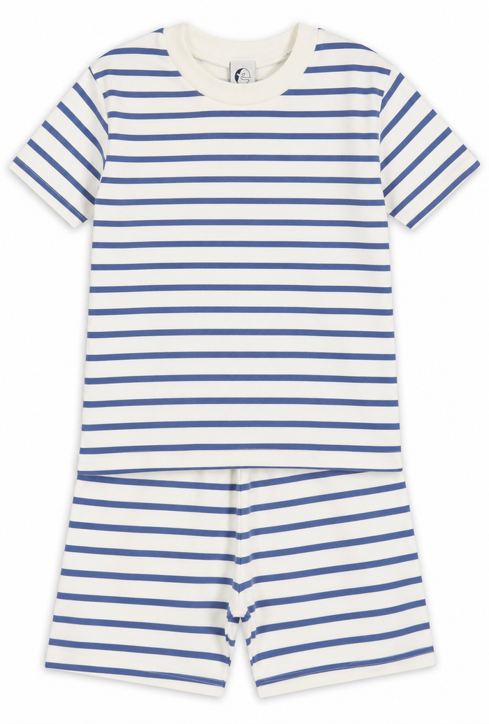 KIDS SHORTIE PYJAMA SET | NAVY BRETON