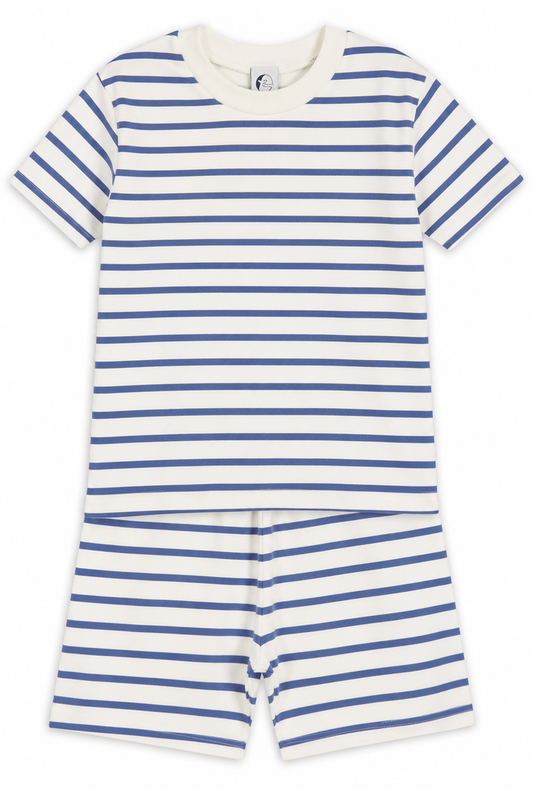 KIDS SHORTIE PYJAMA SET | NAVY BRETON