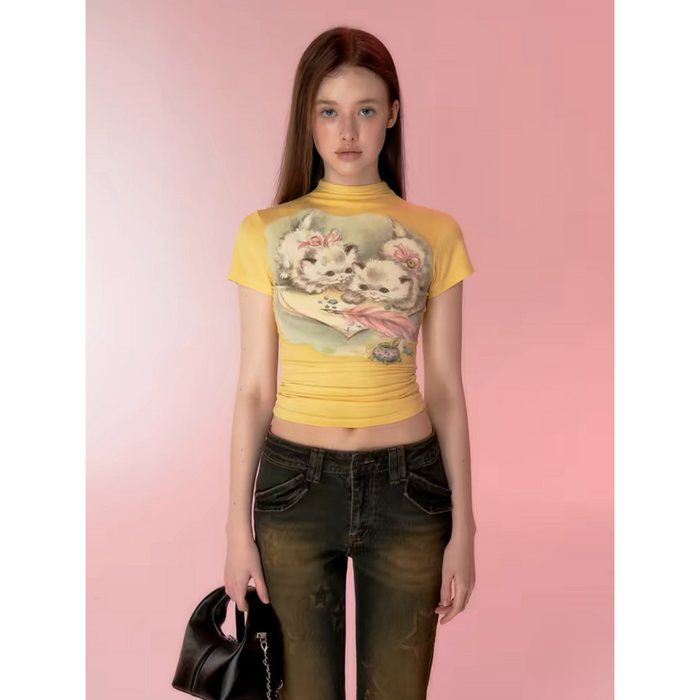 Kitten Y2K Top