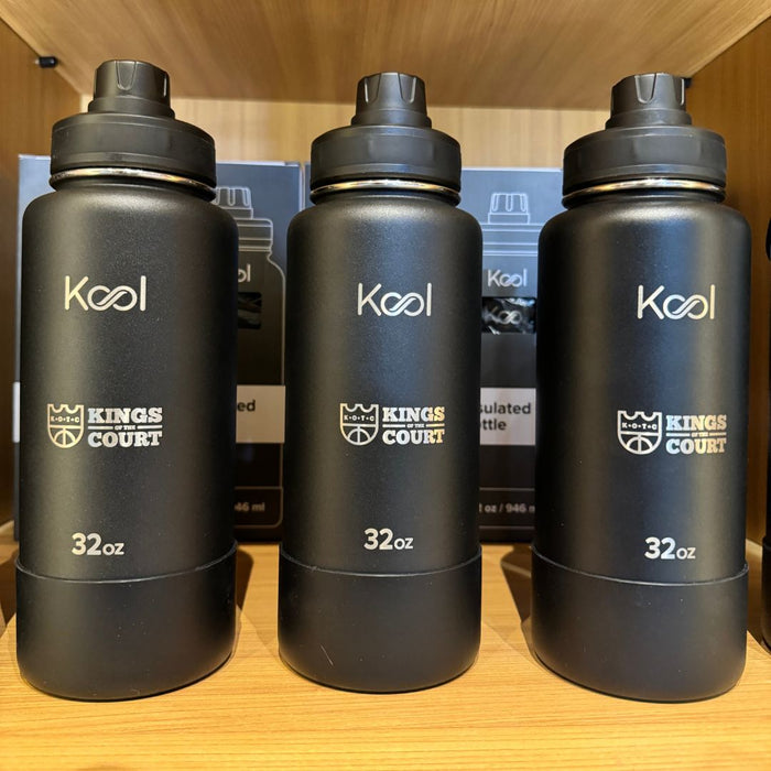 Kool x KOTC Insulated Stainless Steel Water Bottle With Silicone Boot - 32oz/946ml In Black